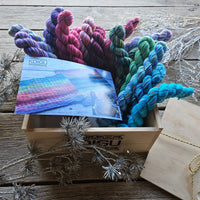 Holiday Wooden Gift Box - Hat, Mitts, Cowl Set