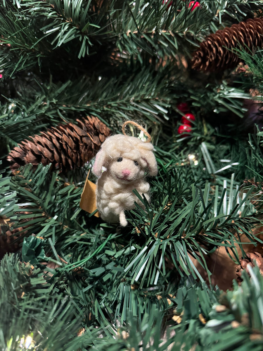 Mini Fluffy Sheep Ornament