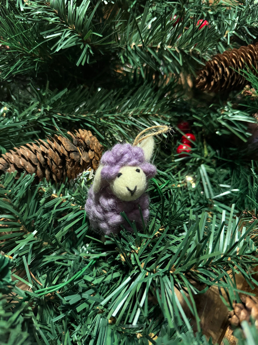 Mini Fluffy Sheep Ornament