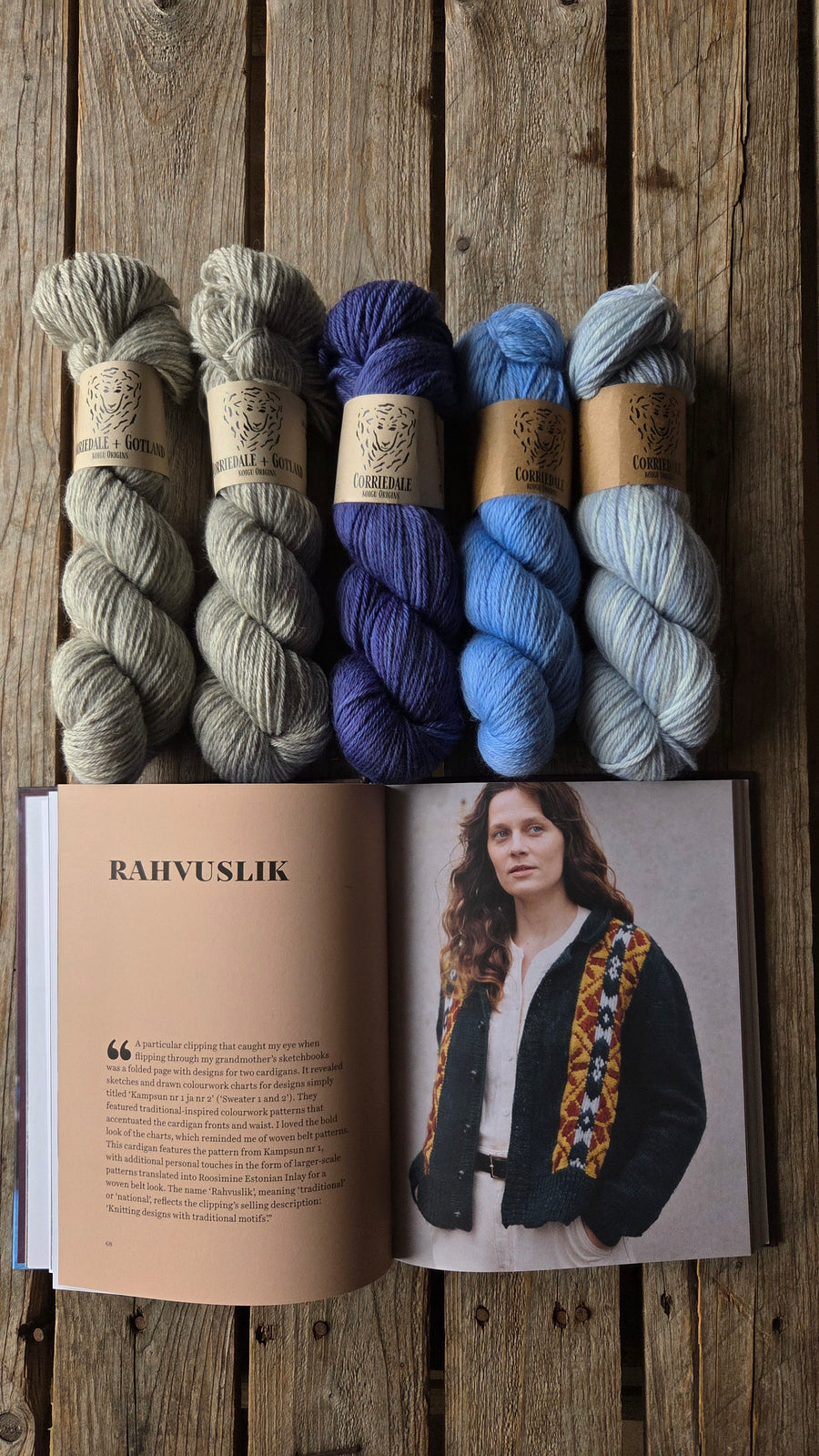 Rahvuslik Cardigan Kit -'Kindred Knits' by Aleks Byrd