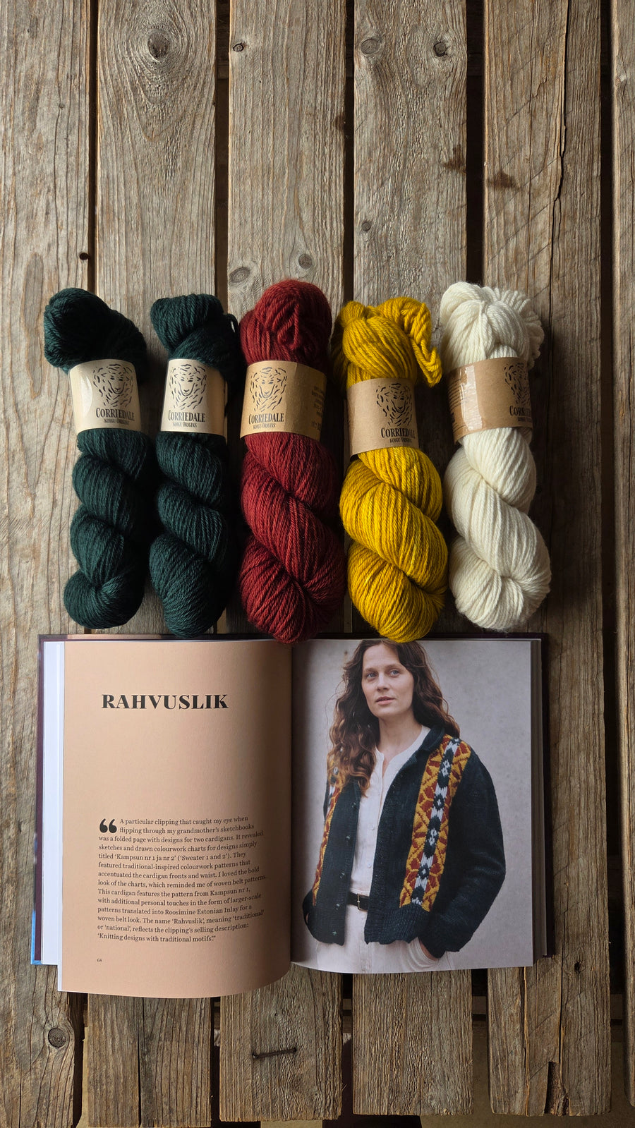 Rahvuslik Cardigan Kit -'Kindred Knits' by Aleks Byrd