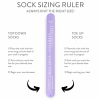 Travel Sock Ruler