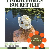Floral Frills Bucket Hat- CROCHET (Pattern) by Merike Hess