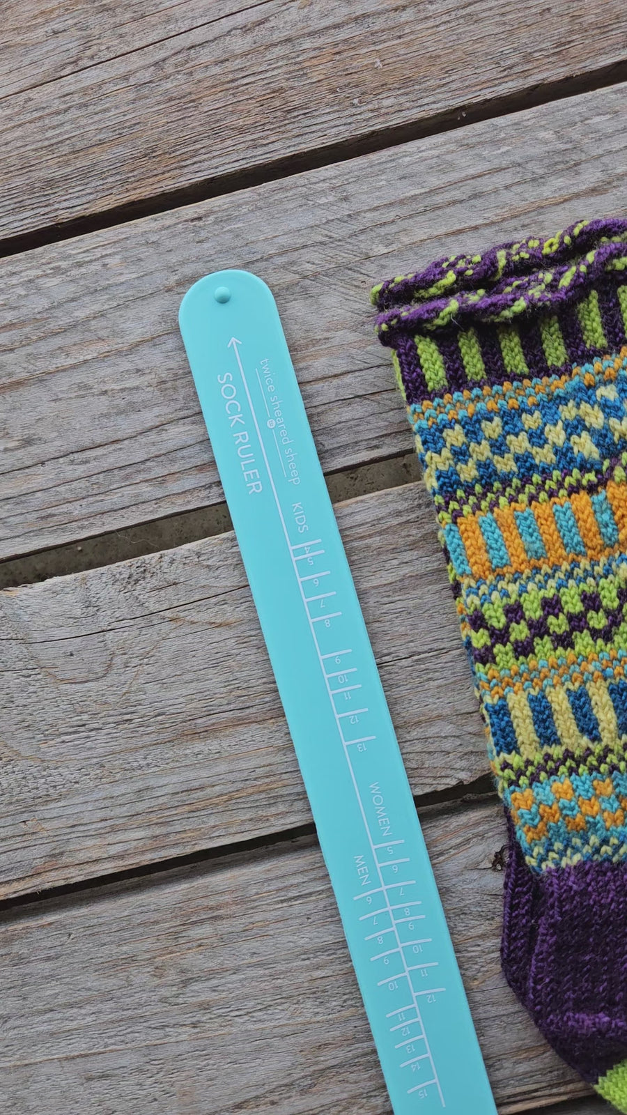 Travel Sock Ruler