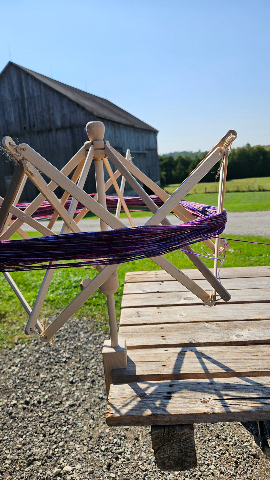 Wooden Umbrella Yarn Swift